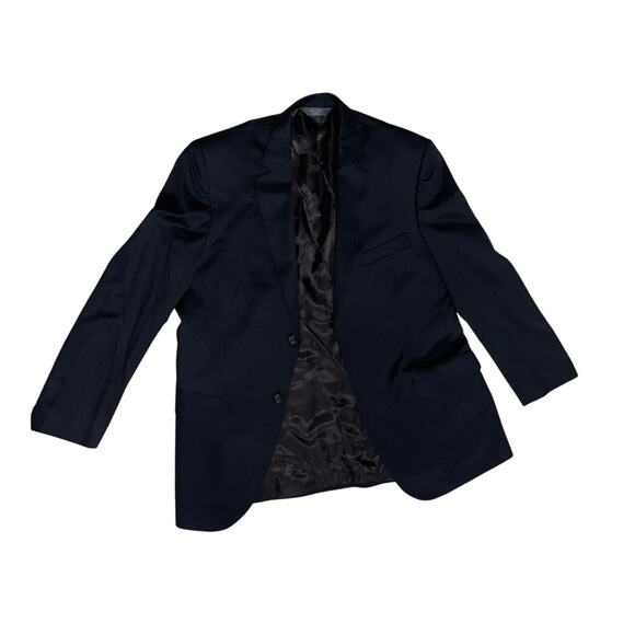 Pronto Wool Uomo Platinum Men's Luxury Black Blazer Size 42 Career Wedding Prom - Picture 1 of 4